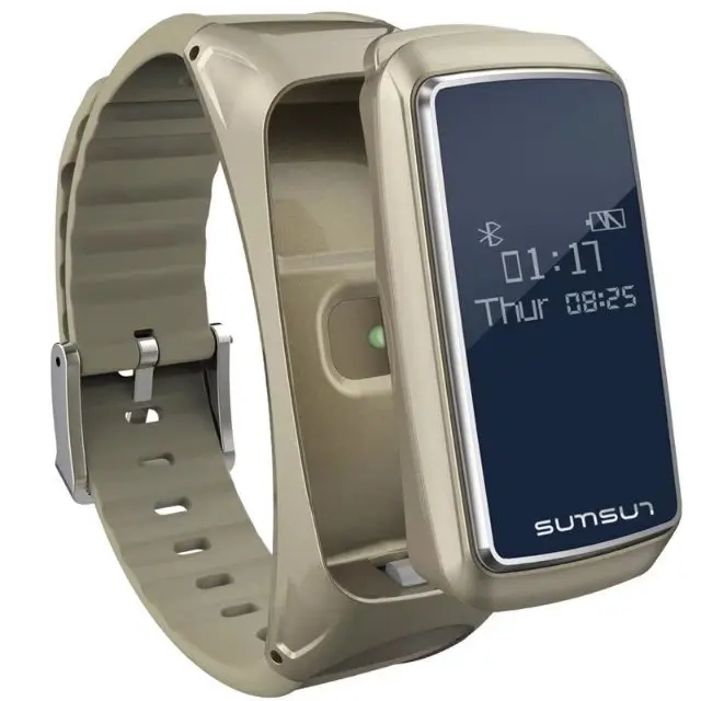 Золотой B7 смарт-браслет Smartband Bluetooth гарнитура браслет Talkband Talk Band монитор сердечного ритма браслет с музыкальным плеером ответ на вызов - Цвет: Золотой