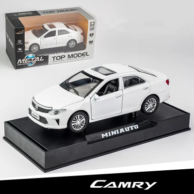 KIDAMI 1:32 сплава Camry отступить литья под давлением модель автомобиля автомобиль игрушки коллекция подарков для детей на Рождество машинки Горячая школьного автобуса - Цвет: White-Box