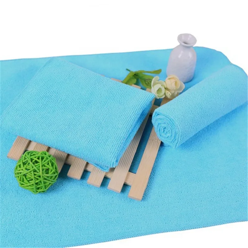 Чистящая ткань 30*40 см из микрофибры синего цвета без моющего средства кухонные