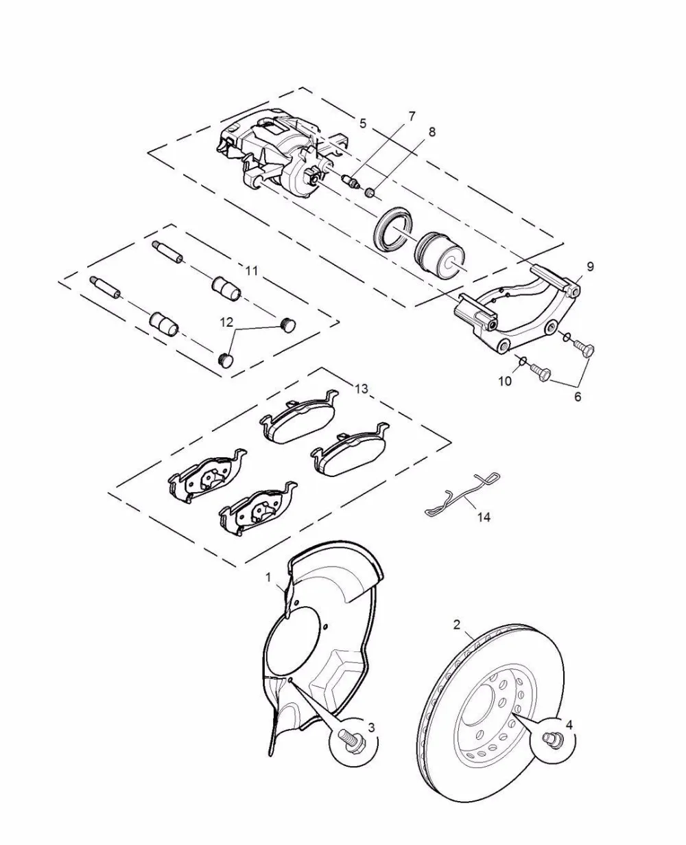 Передние тормозные диски (2 шт./компл.) Левая и правая стороны для китайских