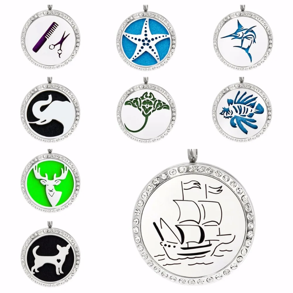 30 мм горный хрусталь диффузор медальон ожерелье кулон Стрекоза из нержавеющей