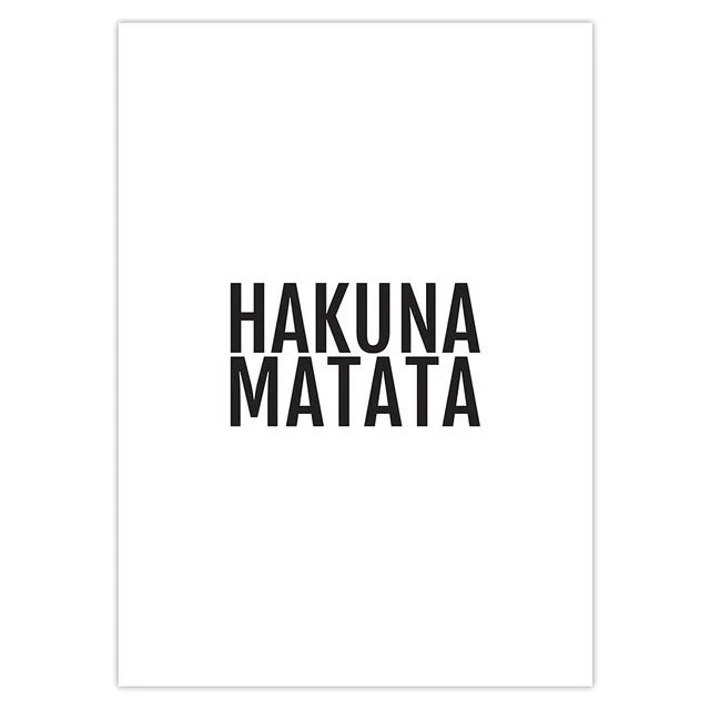 Картина на холсте хакуна матата океан скандинавский декор в скандинавском стиле плакаты и принты Настенная картина без рамы для гостиной - Цвет: no frame2