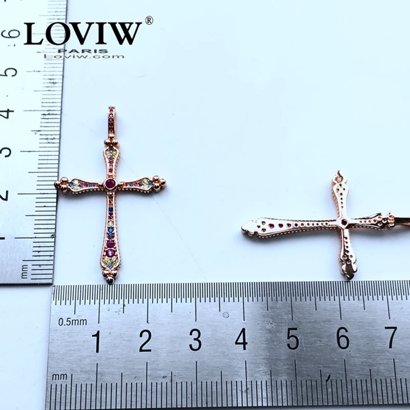 Розовое золото роялти Крест Подвески модные ювелирные изделия серебряная