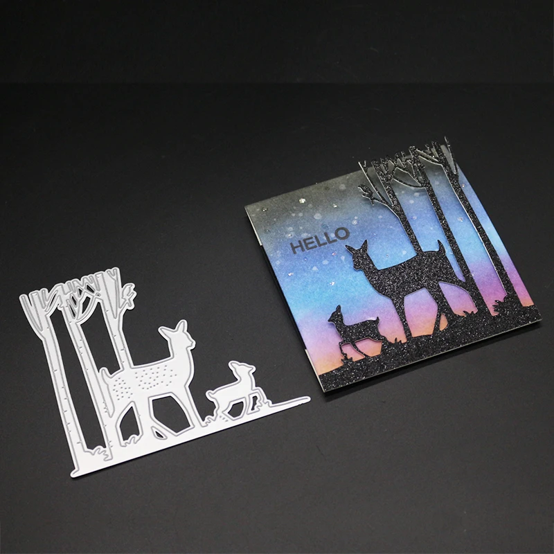 

Sika deer Metal Cutting Dies Scrapbooking Embossing Dies DIY Decorative Cards Cutting Dies Cut Stencils