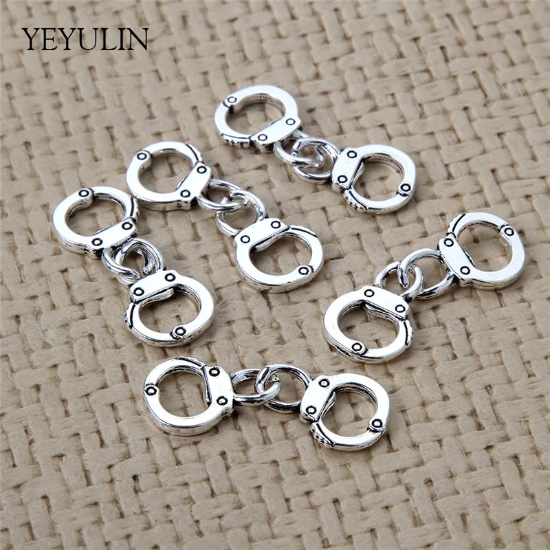 30 шт. модные браслеты из сплава серебряного цвета соединительные шармы для