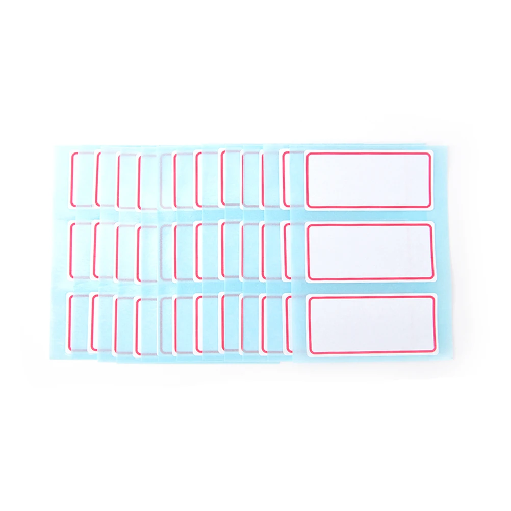 12 Pcs Self Adhesive Label Blank Note Bar Lab Library Category Sticker Sticky White Writable Name Stickers | Канцтовары для офиса