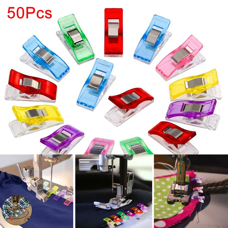 50pcs 20/50/100 шт Мини Хемминг зажимы для поделок пакет стегальная швейная Вязание лоскутное вязаное E2S - Цвет: 50pcs