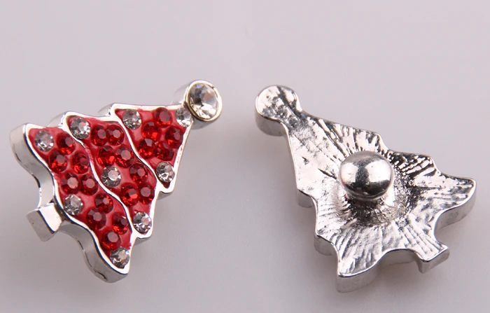 Новинка! Красивая металлическая застежка стразы из глины и рождественской елки 1