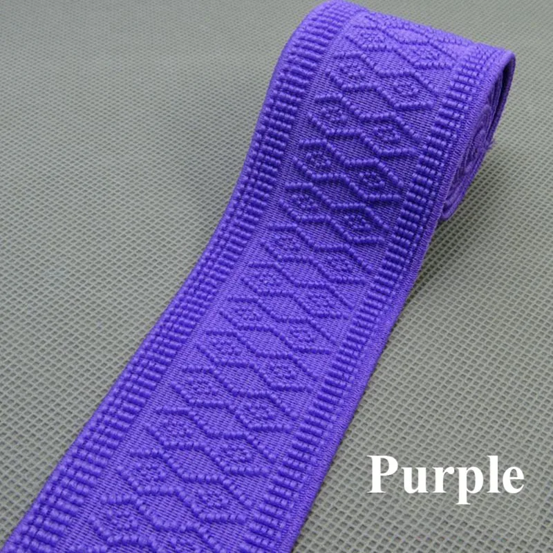 purple Meetee 4 метра 50 мм ширина резинки красочный узор DIY ремесла швейное платье с поясом брюки ручной работы аксессуары AP584 - Цвет: purple