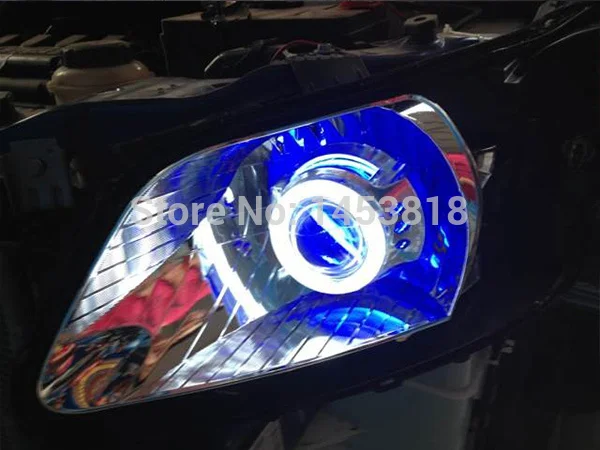 3.0HQL 35 Вт H1 H7 H4 HB3 HB4 9005 9006 3 ''дюймовый HID би объектив проектора с двойными глазами Ангела+ 2 шт. тонкий балласт блоки