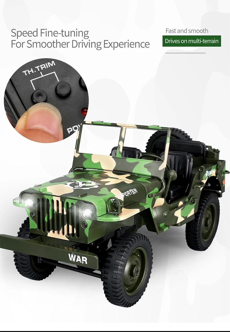 Eachine EC01 2,4G 1/10 4WD RC альпинистский автомобиль джедай транспортер камуфляж военный грузовик RTR RC модель внедорожника игрушки