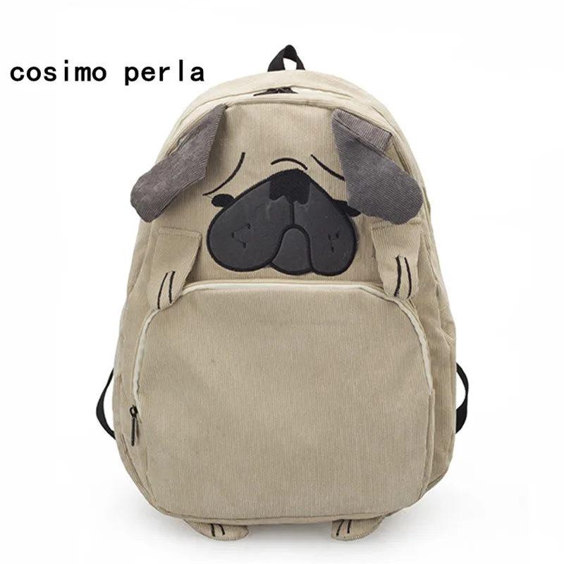 Милые вельветовые рюкзаки для женщин школьные ранцы в японском стиле с вышивкой