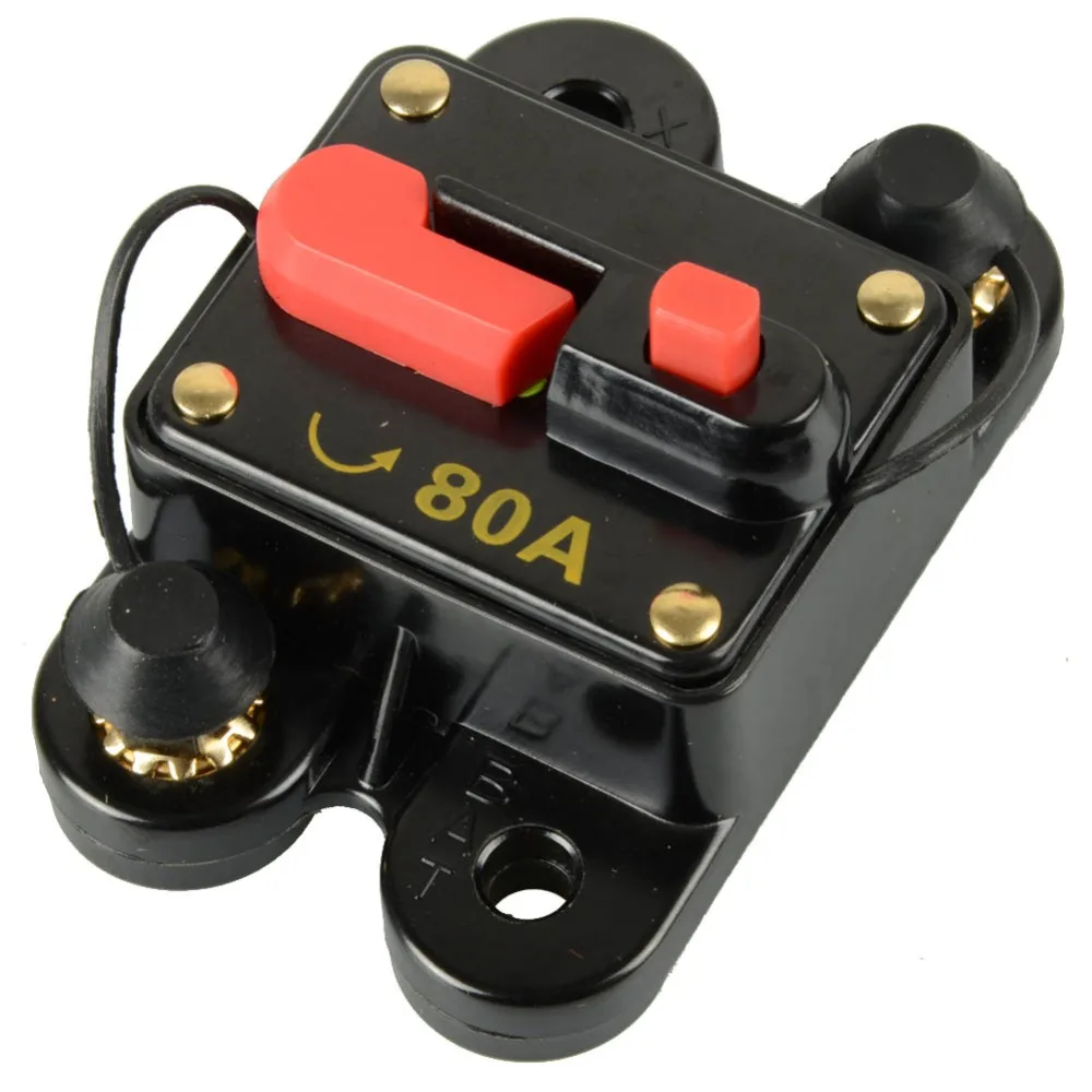 

12V-24V DC 60A 80A 100A 150A 200A 250A Home Solar System Waterproof Circuit Breaker Reset Fuse Inverter