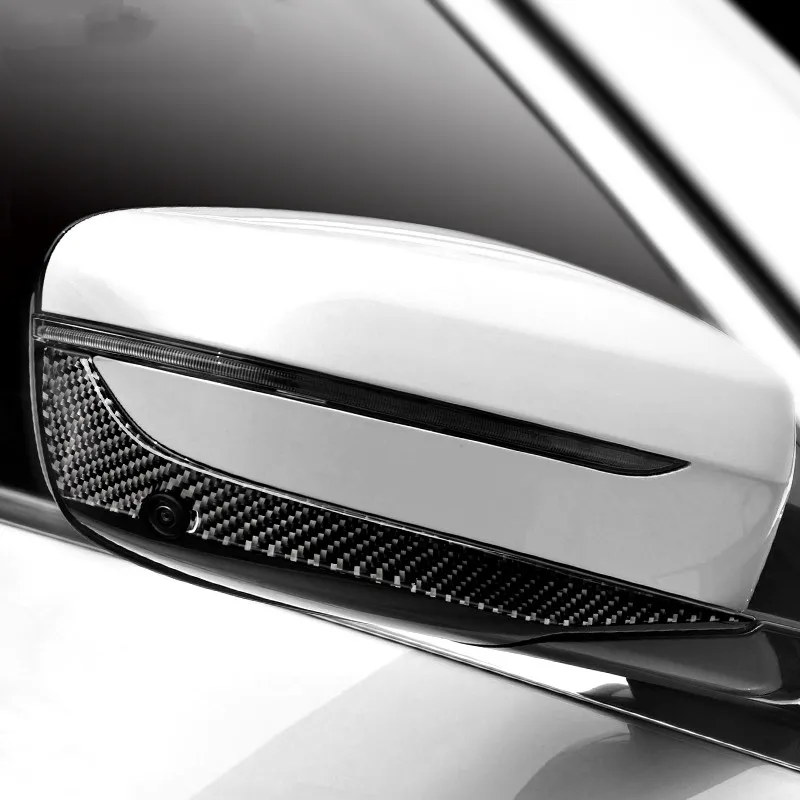 SRXTZM 2PCS Car Styling Carbon Fiber Rearview Mirror Decoration Cover Sticker Trim For Bmw G30 G11 5 Series 7 Newest | Автомобили и