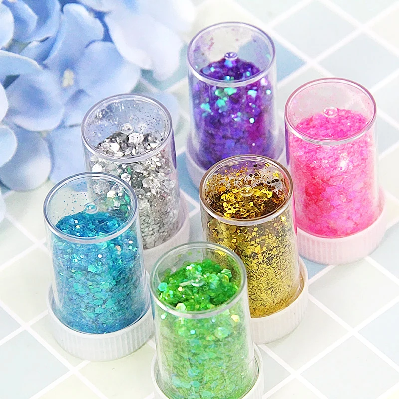 10 г/бутылка слайм конфеты ломтики наполнитель DIY поставки детские аксессуары украшения Кристалл грязи детей блеск бумаги слайм наполнитель