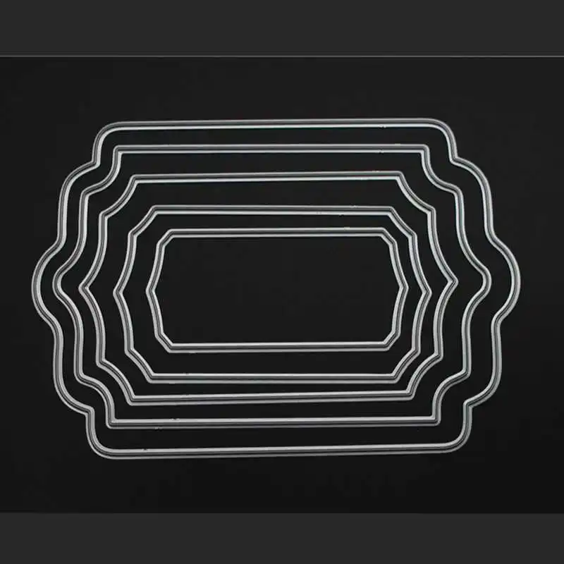 5 шт./компл. прямоугольник Рамки Кружево DIY Штанцевые формы Трафареты Скрапбукинг