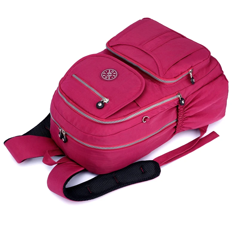 Школьный рюкзак для девочек-подростков Mochila женские рюкзаки Женские однотонные брендовые нейлоновые повседневные сумки для ноутбука женская большая емкость