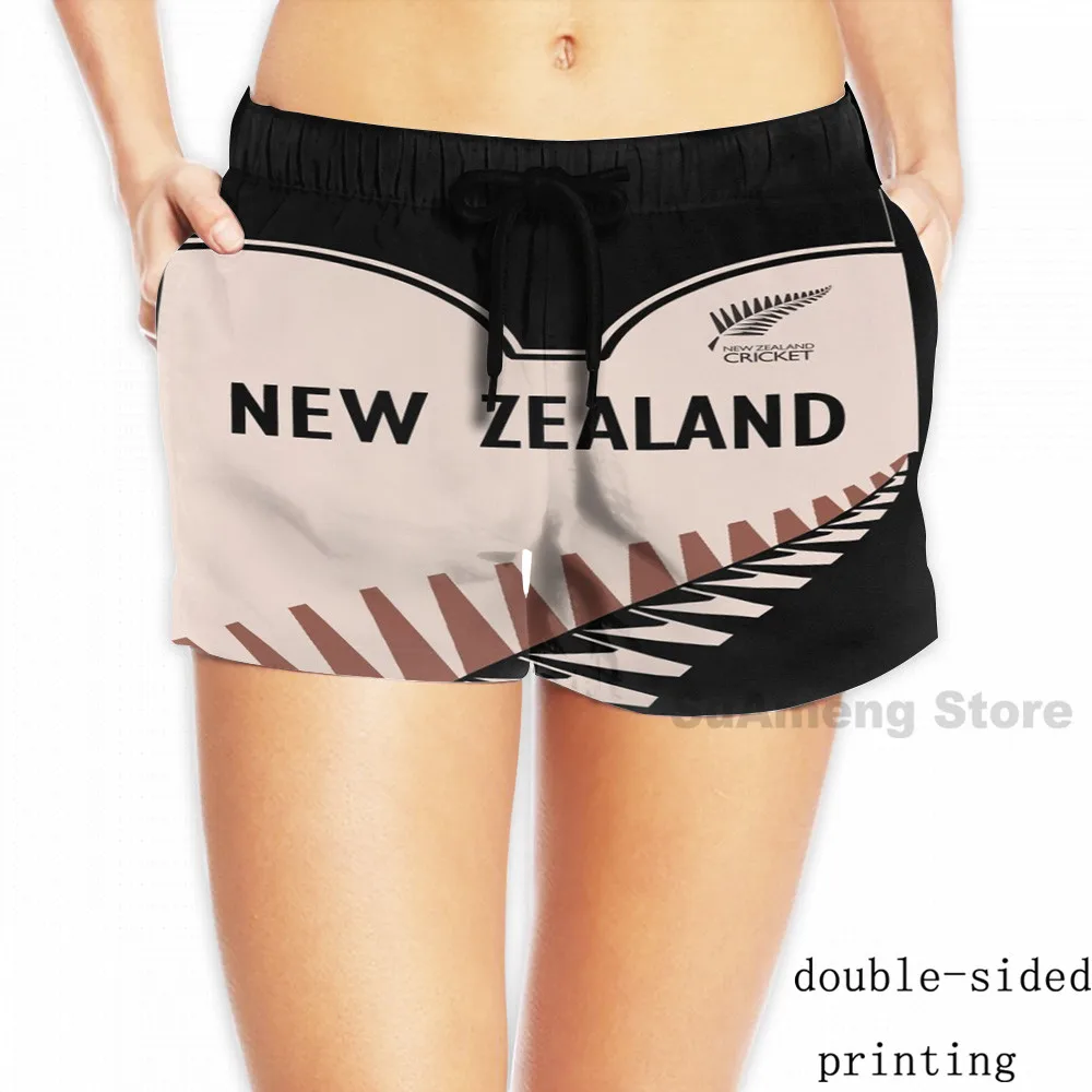 women beach shorts Летние повседневные мужские майки с забавным принтом, женские пляжные шорты Новой Зеландии для крикета, женские комплекты, майка без рукавов для фитнеса - Цвет: women beach shorts