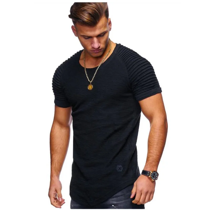 Горячая стильная повседневная мужская футболка однотонная с v образным вырезом