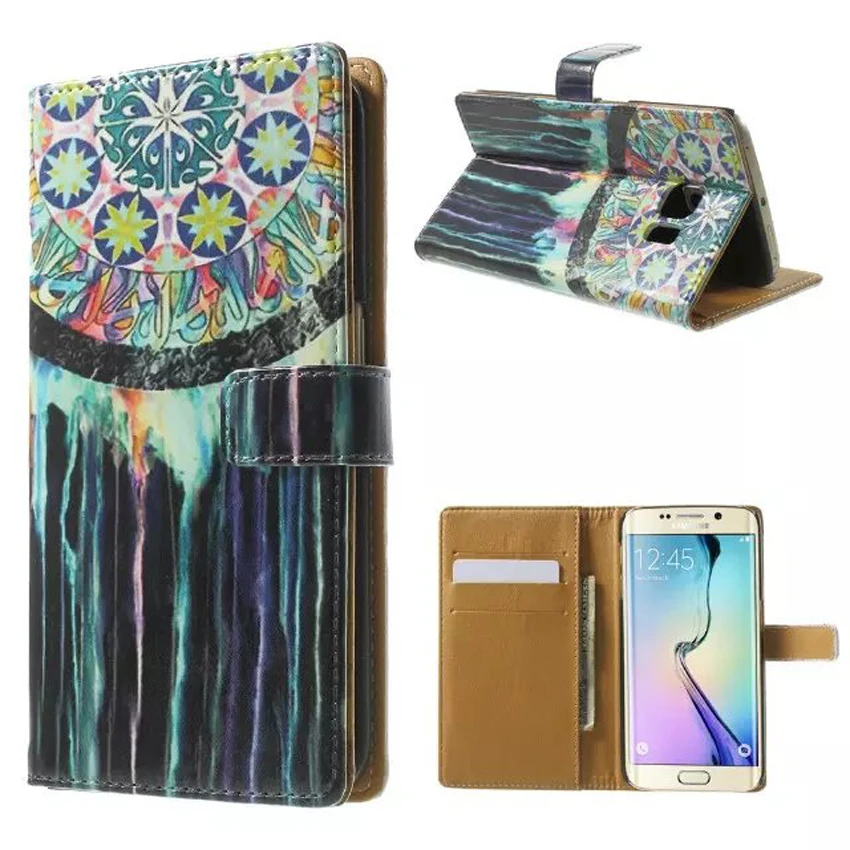 9 Модели PU Кожаный Чехол Случай Мобильного Телефона Для samsung galaxy S6 Край SM G9250 5.1