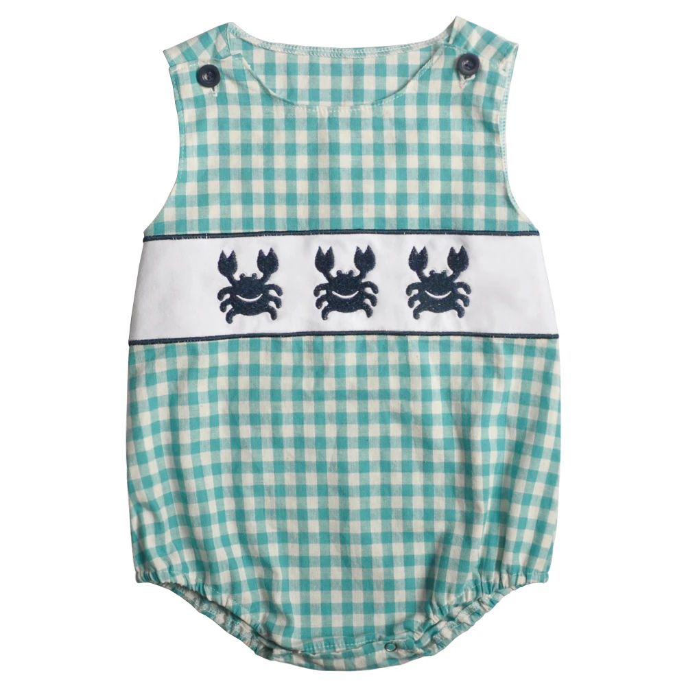 Одежда для маленьких девочек боди из хлопковой ткани с рисунком краба