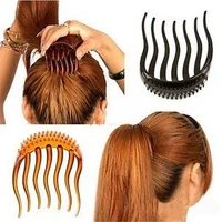 1 pc ponytail fluffy hair comb insert makeup wavy tooth hair combs bouffant hairdressing tool hair plate fork comb accessories