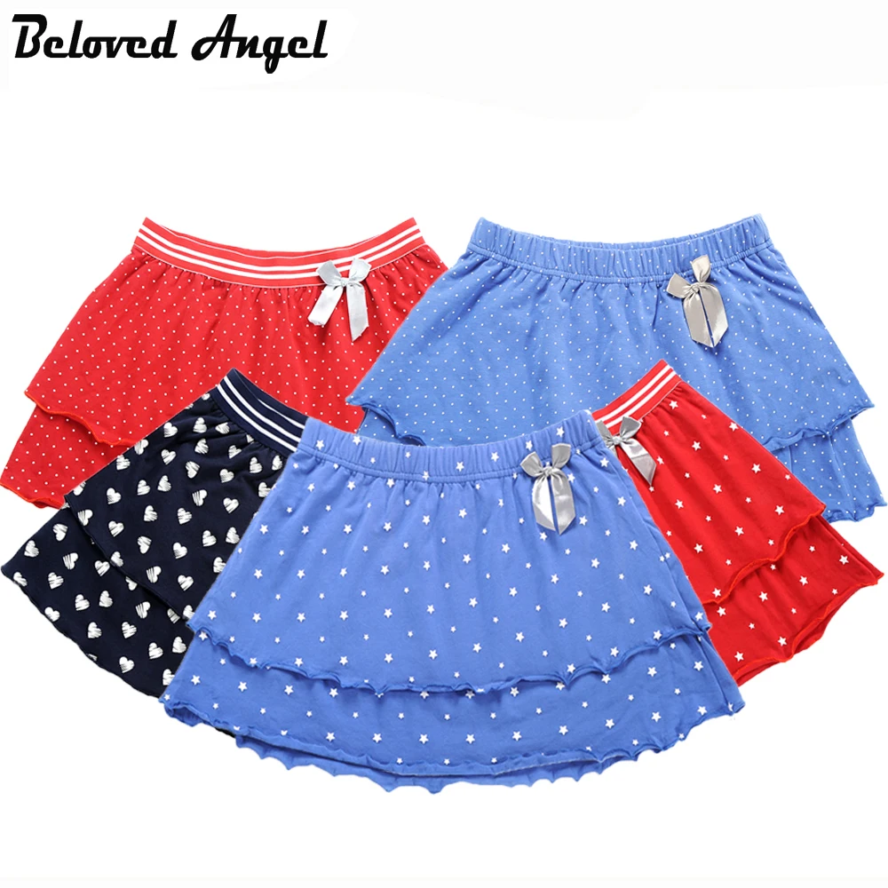 Летние юбки для девочек 5 стилей хлопковая Двухслойная юбка пачка маленьких