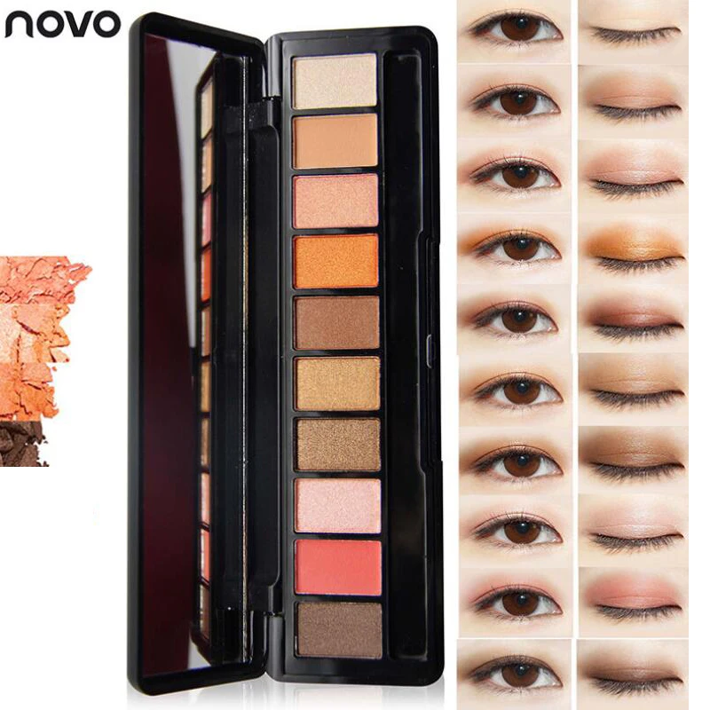 Совершенно новые модные блестящие матовые тени для век 10 цветов палитра макияжа