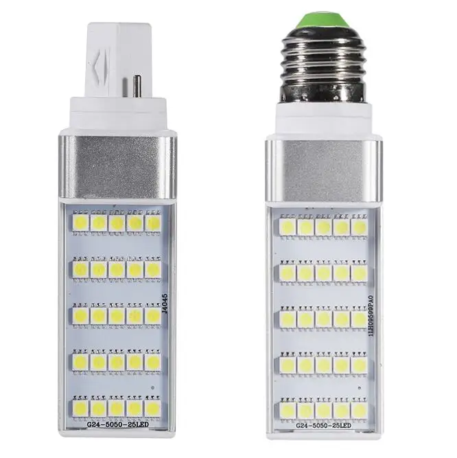Светодиодная кукурузная лампа SMD 5050 180 degeree AC85-265V 5 Вт 7 9 12 15 E27 G24 | Лампы и освещение
