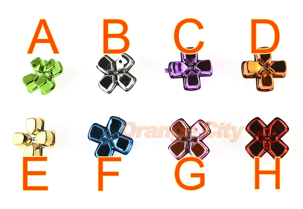 50 шт./лот многоцветные хромированные перекрестные кнопки контроллера для