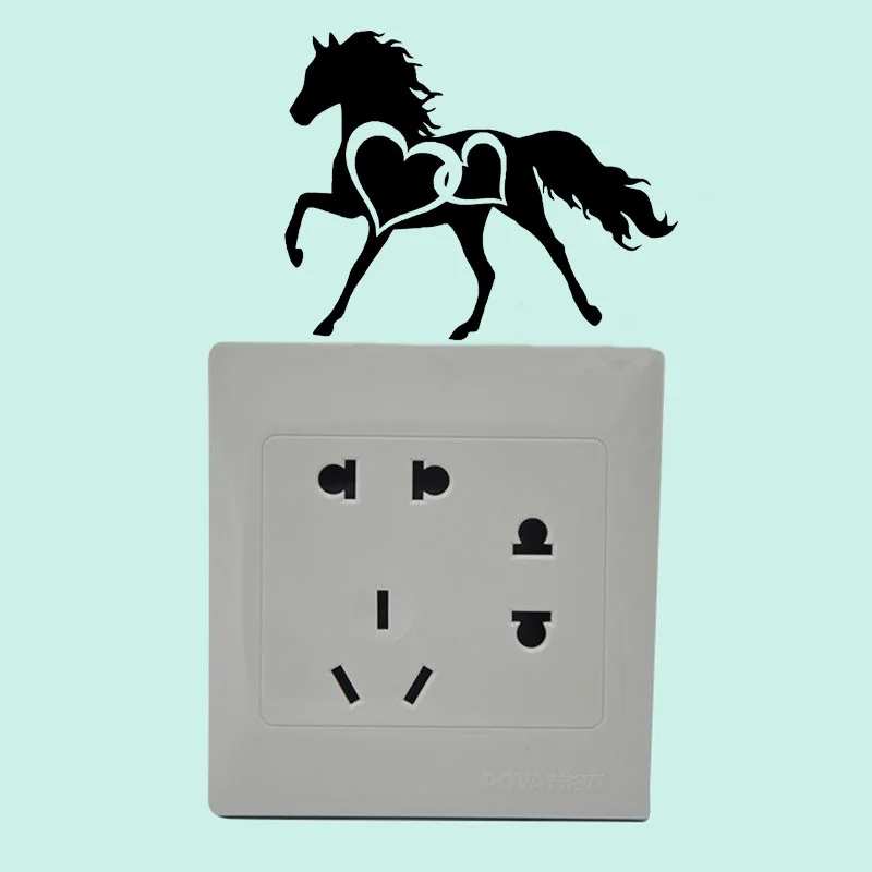 Персонализированная виниловая наклейка с изображением лошадей и переключателей