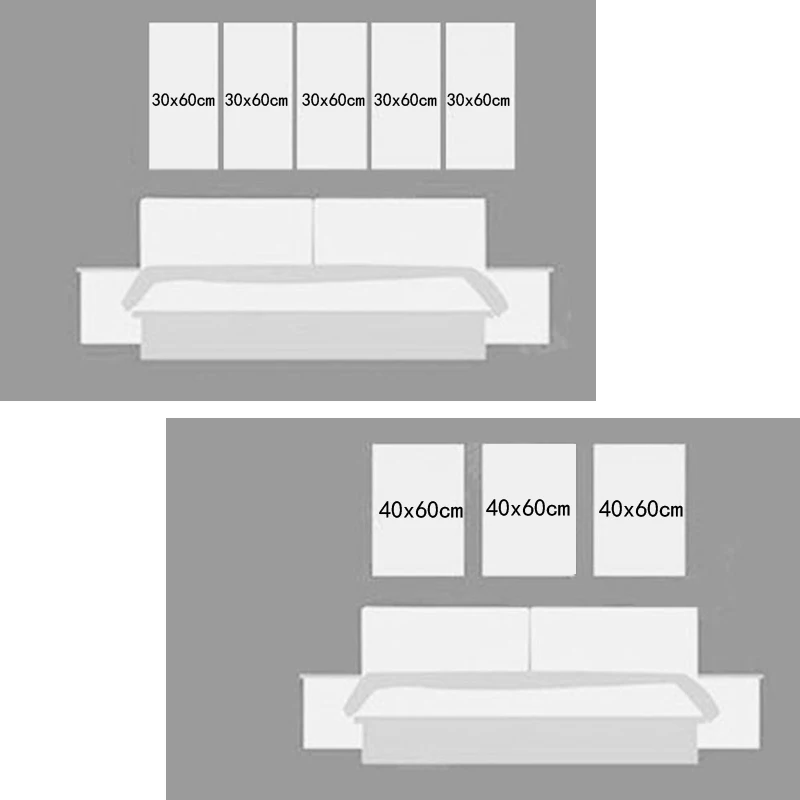 3 Панели абстрактный пасторальный сад белая фотография HD Печать на холсте
