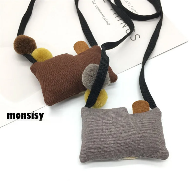 Monsisy Camera Bag Girl Boy 3D Cotton Plush Toy Shoulder Unisex Children Messenger Baby Toddler Kid Accessories |