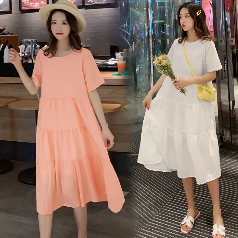 2019 Новое поступление летнее платье для беременных женщин Losse версия большие