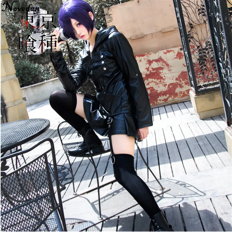 Токио вурдалак тука киришима косплэй костюм Kaneki Кен японского аниме женский черный боевой платье