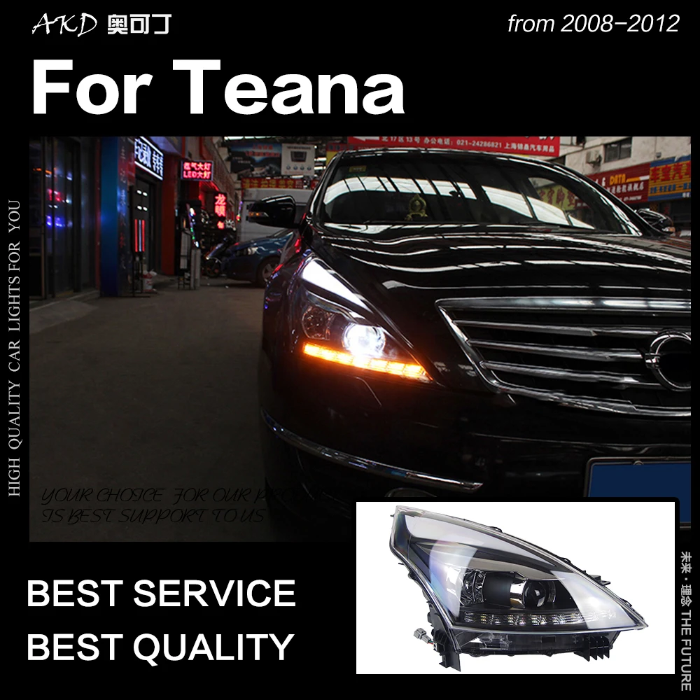 AKD автомобильный Стайлинг для Nissan Teana фары 2008-2012 Altima светодиодный фары DRL Hid вариант головной лампы Ангел глаз луч аксессуары
