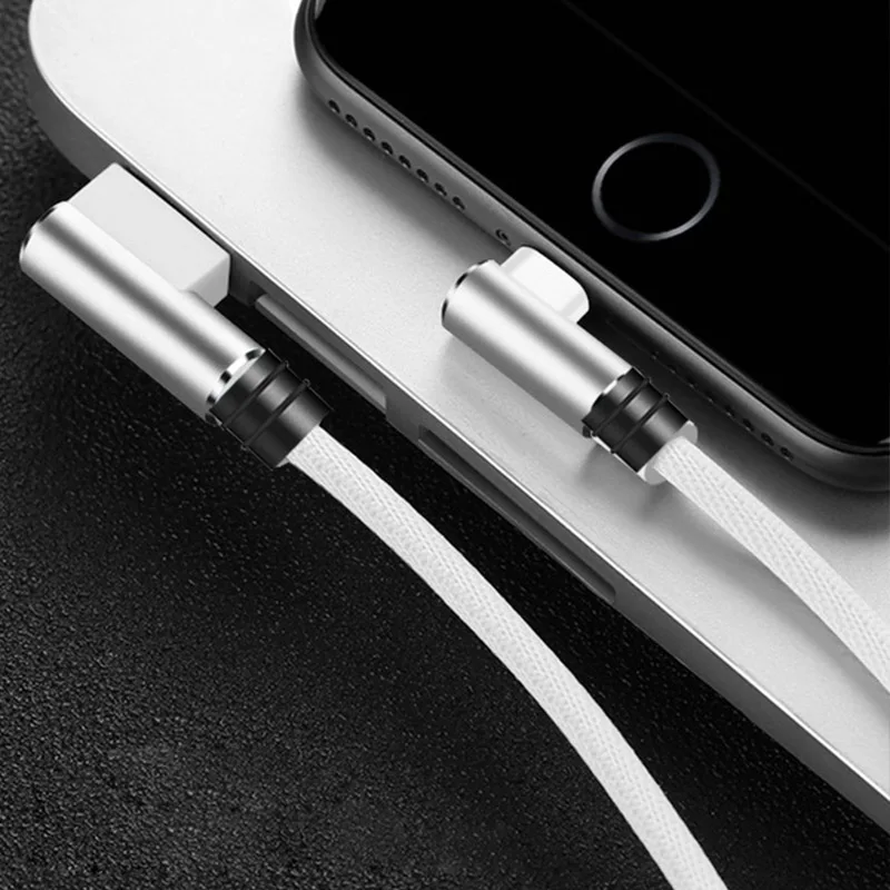 White Usb type-C 90 градусов быстрая зарядка USBC для samsung S8 S9 huawei P20 Xiaomi Redmi Note 7 Быстрая зарядка type C кабель для мобильного телефона - Цвет: White