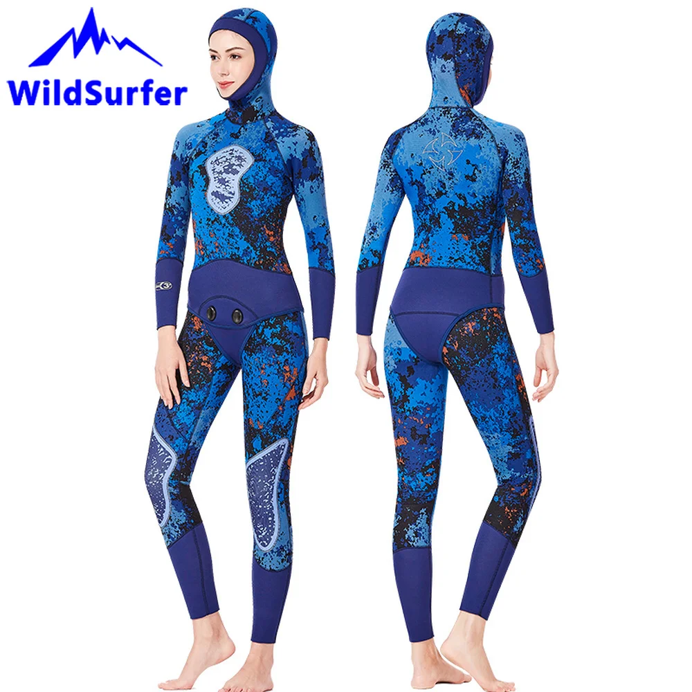 WildSurfer двухкомпонентные Гидрокостюмы 5 мм SCR неопрен зимние парные камуфляжные