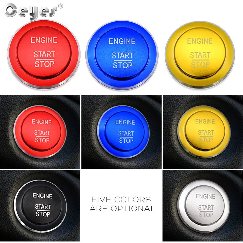 Ceyes автомобильный двигатель старт стоп Крышка зажигания Стайлинг Аксессуары