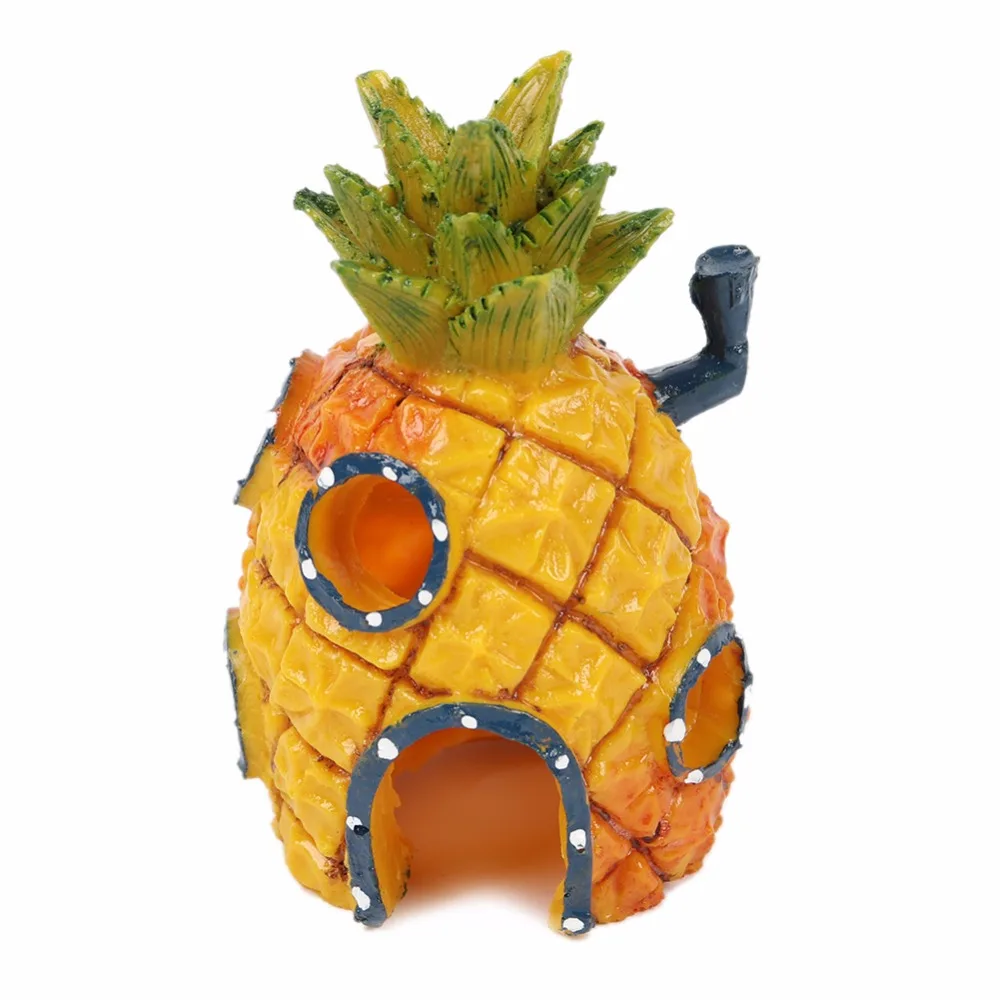 PipiFren украшения для аквариума искусственная смола Мультяшные аксессуары ананаса