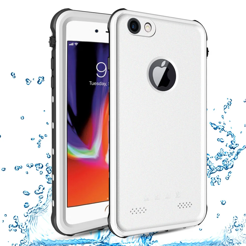 SHELLBOX водонепроницаемый чехол для iPhone 7 8 Plus Funda плавательный водонепроницаемый чехол для телефона 5s 6s Plus водонепроницаемый чехол