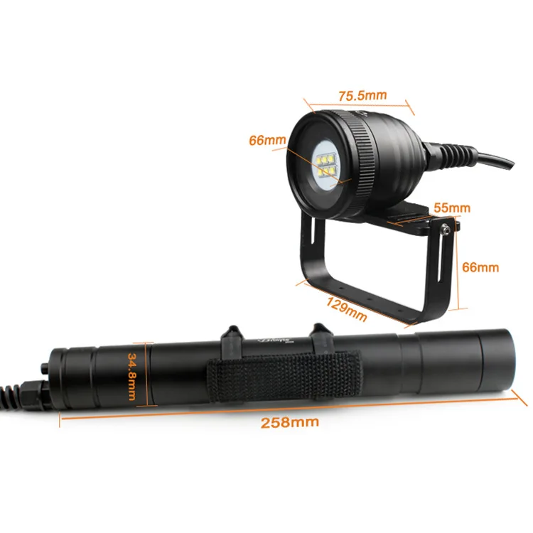 NITESUN DIV10W Diving Spotlight 6* CREE XM-L2 6500K max 4500LM underwater 150 meter Scuba Canister Dive Light battery charger | Освещение