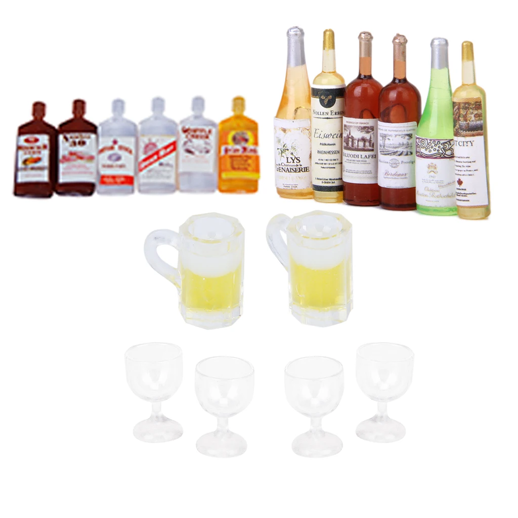 Новый высококачественный кукольный домик миниатюрный паб с винным напитком