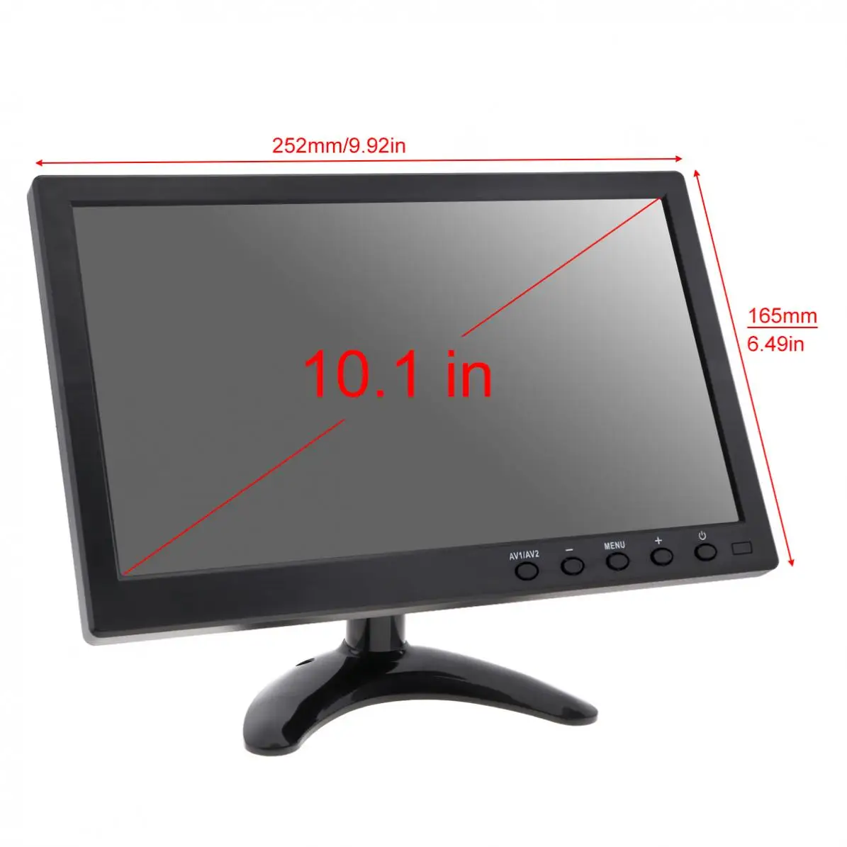 10 1 дюймовый HD IPS TFT LCD Автомобильный монитор Мини ТВ компьютер 2 канальный