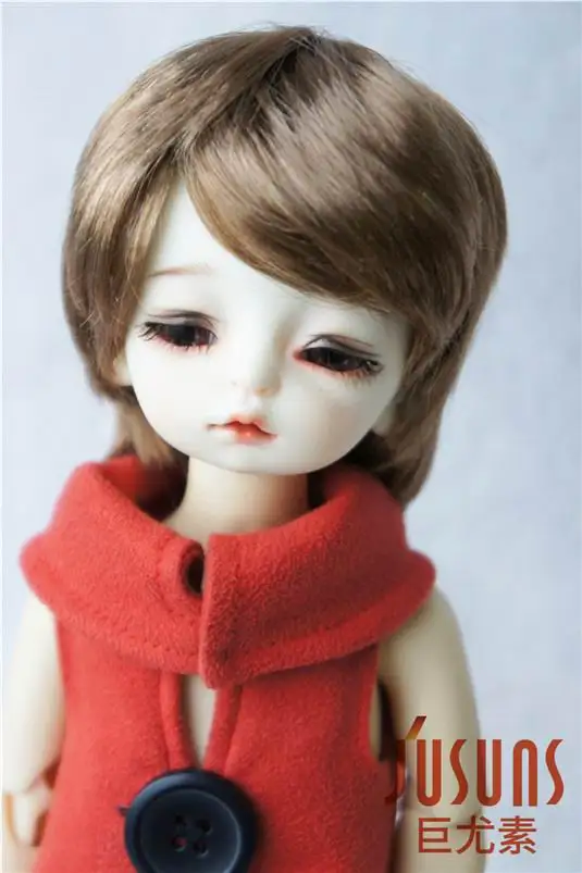 Brown SM916 JD192 1/6 Мода Природа мальчишеский синтетический мохеровый парик BJD кукла парик Размер 6-7 дюймов YOSD кукла аксессуары для волос - Цвет: Brown SM916