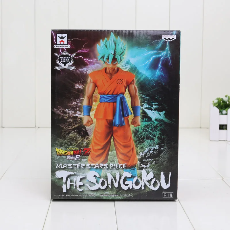 blue goku with box 24 см/26 см Dragon Ball Супер Saiyan Vegeta Супер Saiyan God Dragon Ball Z Сон Гоку синие волосы желтые волосы ПВХ фигурка игрушки - Цвет: blue goku with box