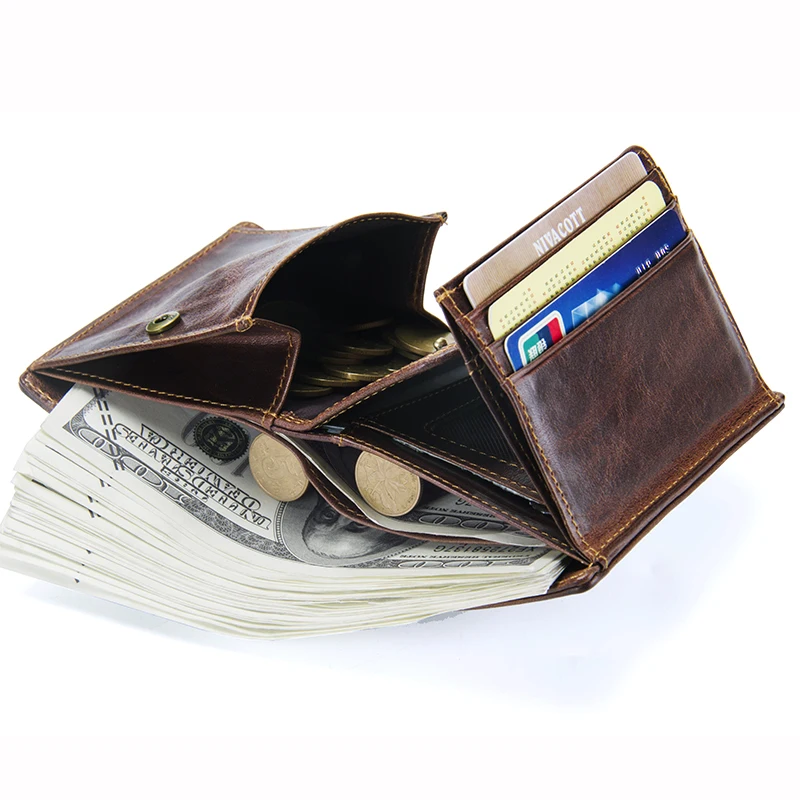 Маленькая винтажная сумка из натуральной кожи мужские кошельки с карманом для