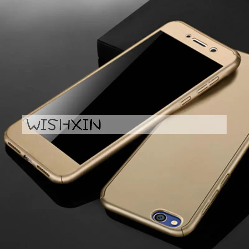 Чехол для Huawei P8 Lite 2017 с полным покрытием 360 градусов и защитным стеклом.