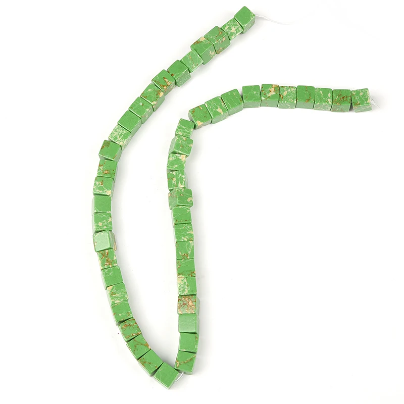 Light Green 8*8*8mm Emperor Stone Loose beads Fit Gifts Necklace Bracelet Accessories findings 15inch For Male and Female H336 | Украшения