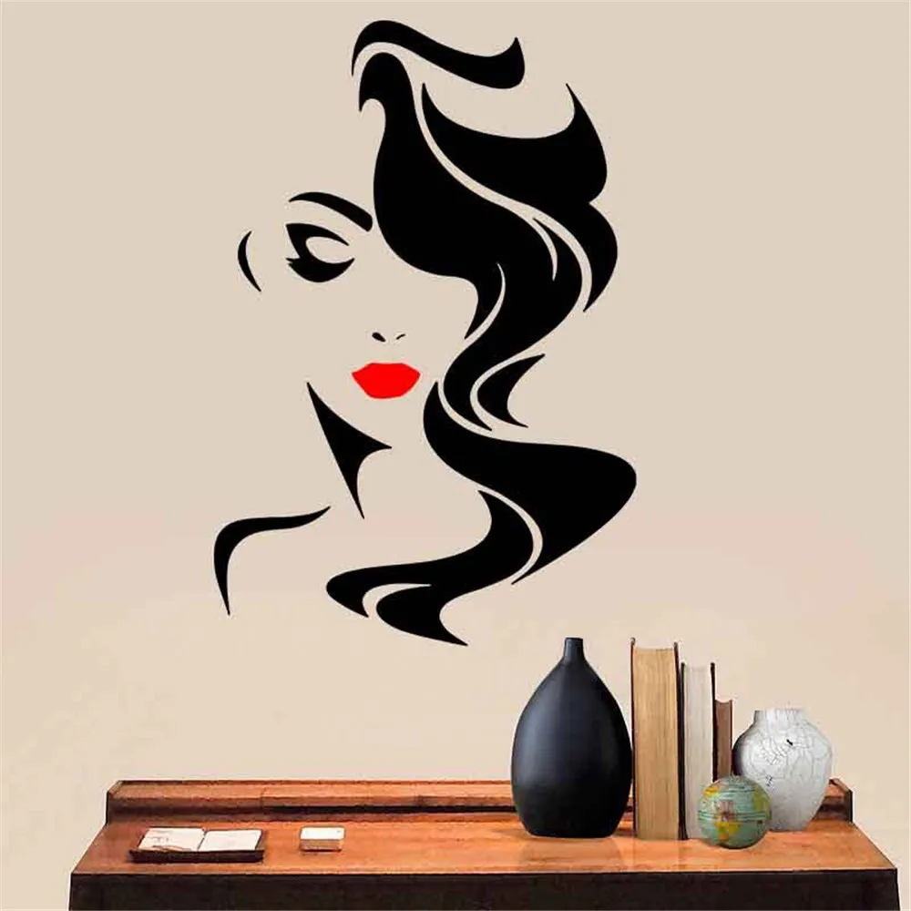 Длинные ресницы и брови настенная наклейка салон красоты парикмахерские